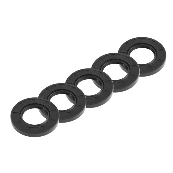 Unique Bargains Universal Oil Seal TC Double Lip W Steel Spring Seal Ring Rotary Shaft Seal 28x52x7mm High Pressure NBR Rubber Black 5pcs