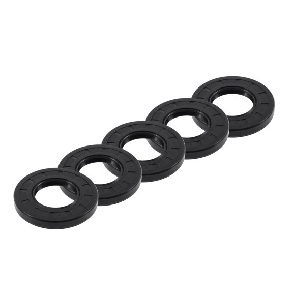 Unique Bargains Universal Oil Seal TC Double Lip W Steel Spring Seal Ring Rotary Shaft Seal 32x62x8mm High Pressure NBR Rubber Black 5pcs