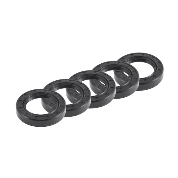 Unique Bargains Universal Oil Seal TC Double Lip W Steel Spring Seal Ring Rotary Shaft Seal 42x65x12mm High Pressure NBR Rubber Black 5pcs