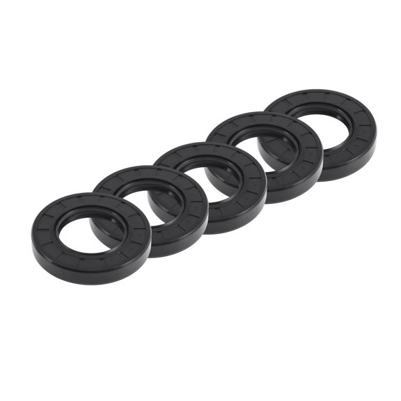 Unique Bargains Universal Oil Seal TC Double Lip W Steel Spring Seal Ring Rotary Shaft Seal 42x75x12mm High Pressure NBR Rubber Black 5pcs