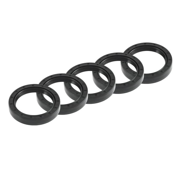 Unique Bargains Universal Oil Seal TC Double Lip W Steel Spring Seal Ring Rotary Shaft Seal 45x60x10mm High Pressure NBR Rubber Black 5pcs