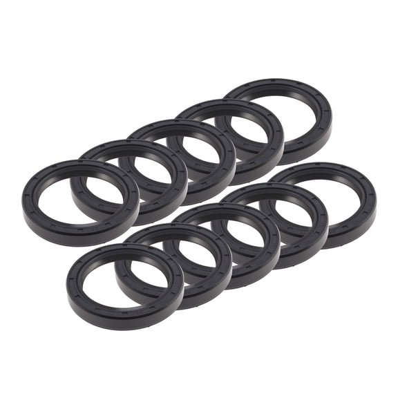 Unique Bargains Universal Oil Seal TC Double Lip W Steel Spring Seal Ring Rotary Shaft Seal 50x66x10mm High Pressure Nitrile Rubber Black 10 Pcs