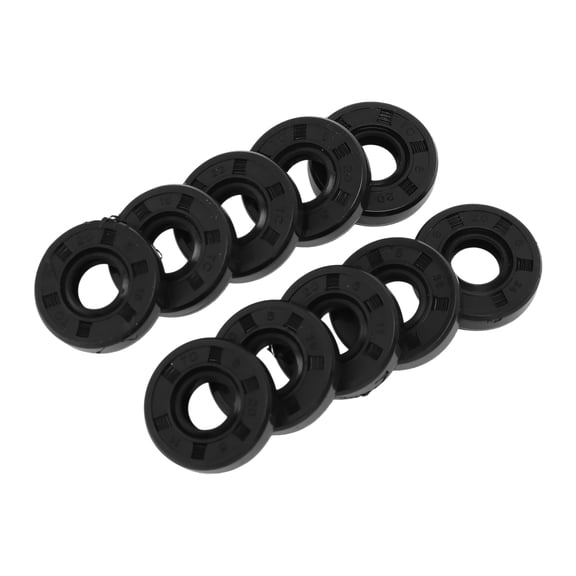 Unique Bargains Universal Oil Seal TC Double Lip W Steel Spring Seal Ring Rotary Shaft Seal 8x20x5mm High Pressure NBR Rubber Black 10 Pcs