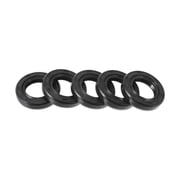 Unique Bargains Universal Oil Seal TC Double Lip w Steel Spring Seal Ring Rotary Shaft Seal 15x25x5mm High Pressure NBR Rubber Black 5 Pcs
