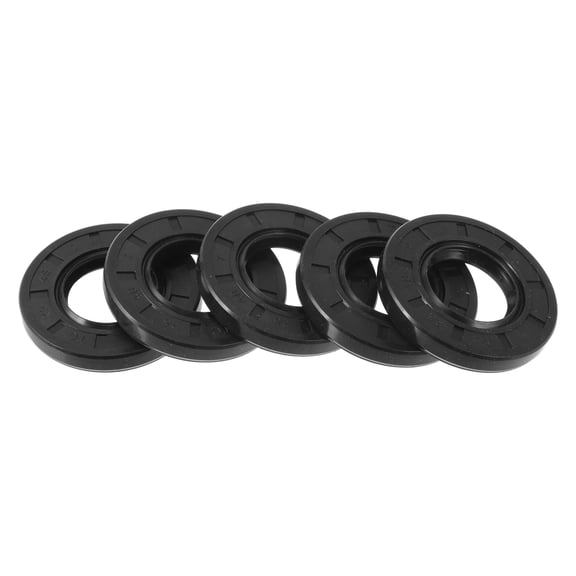 Unique Bargains Universal Oil Seal TC Double Lip w Steel Spring Seal Ring Rotary Shaft Seal 25x48x7mm High Pressure NBR Rubber Black 5 Pcs