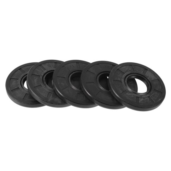 Unique Bargains Universal Oil Seal TC Double Lip w Steel Spring Seal Ring Rotary Shaft Seal 25x62x7mm High Pressure NBR Rubber Black 5 Pcs