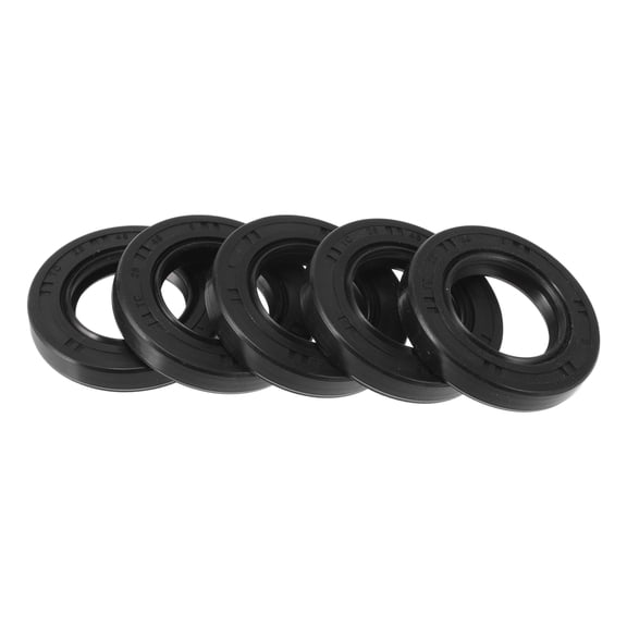 Unique Bargains Universal Oil Seal TC Double Lip w Steel Spring Seal Ring Rotary Shaft Seal 28x48x8mm High Pressure NBR Rubber Black 5 Pcs