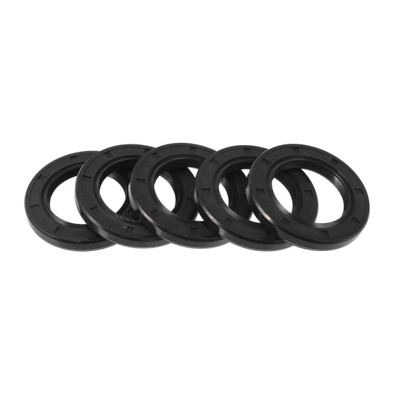 Unique Bargains Universal Oil Seal TC Double Lip w Steel Spring Seal Ring Rotary Shaft Seal 30x47x6mm High Pressure NBR Rubber Black 5 Pcs