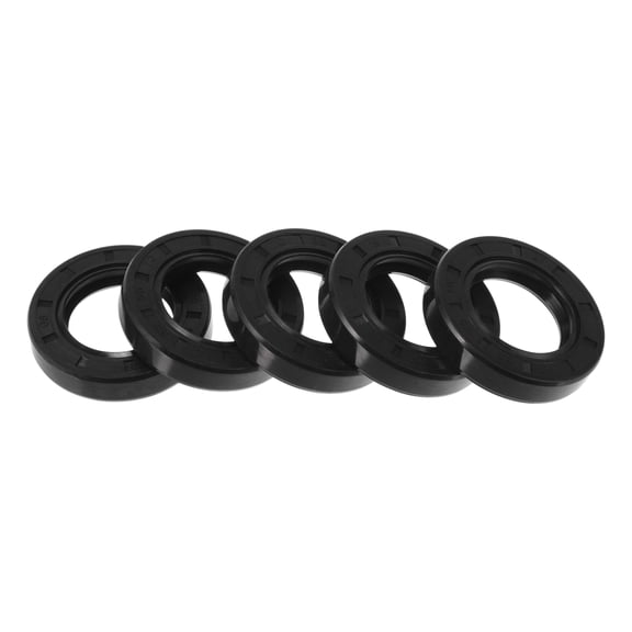 Unique Bargains Universal Oil Seal TC Double Lip W Steel Spring Seal Ring Rotary Shaft Seal High Pressure NBR Rubber Black 5 Pcs 30x50x10mm