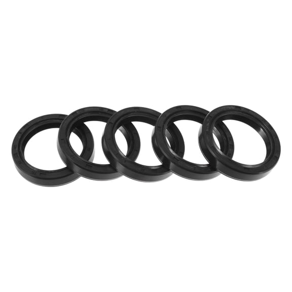 Unique Bargains Universal Oil Seal TC Double Lip W Steel Spring Seal Ring Rotary Shaft Seal High Pressure NBR Rubber Black 5 Pcs 32x42x8mm