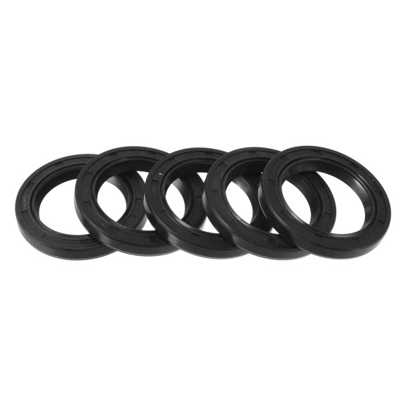 Unique Bargains Universal Oil Seal TC Double Lip w Steel Spring Seal Ring Rotary Shaft Seal 32x45x6mm High Pressure NBR Rubber Black 5 Pcs