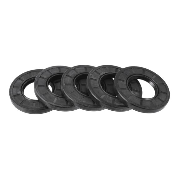 Unique Bargains Universal Oil Seal TC Double Lip w Steel Spring Seal Ring Rotary Shaft Seal 38x72x8mm High Pressure NBR Rubber Black 5 Pcs