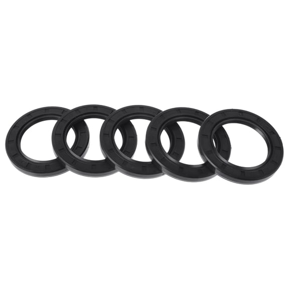 Unique Bargains Universal Oil Seal TC Double Lip w Steel Spring Seal Ring Rotary Shaft Seal 42x62x7mm High Pressure NBR Rubber Black 5 Pcs