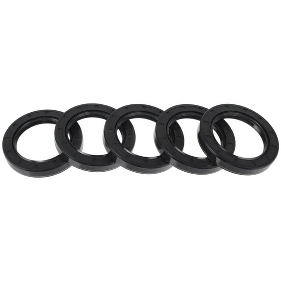 Unique Bargains Universal Oil Seal TC Double Lip w Steel Spring Seal Ring Rotary Shaft Seal 45x65x10mm High Pressure NBR Rubber Black 5 Pcs