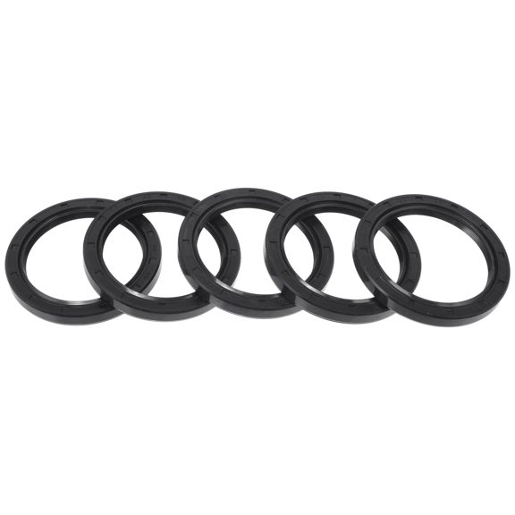 Unique Bargains Universal Oil Seal TC Double Lip w Steel Spring Seal Ring Rotary Shaft Seal 48x62x7mm High Pressure NBR Rubber Black 5 Pcs