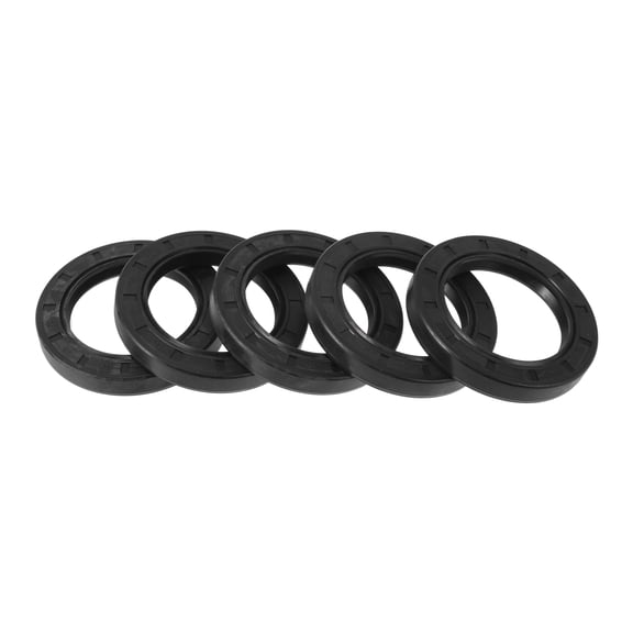Unique Bargains Universal Oil Seal TC Double Lip w Steel Spring Seal Ring Rotary Shaft Seal 48x70x10mm High Pressure NBR Rubber Black 5 Pcs
