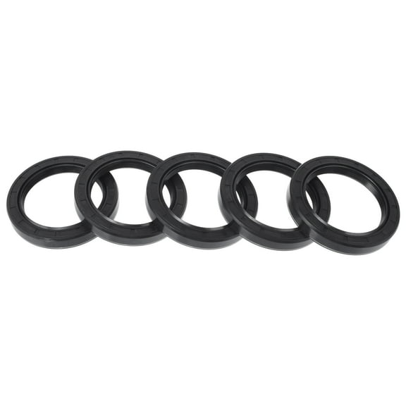 Unique Bargains Universal Oil Seal TC Double Lip w Steel Spring Seal Ring Rotary Shaft Seal 50x68x10mm High Pressure NBR Rubber Black 5 Pcs