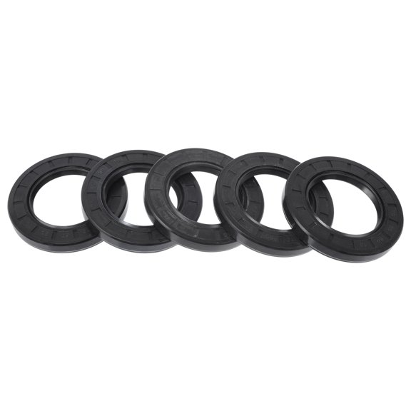 Unique Bargains Universal Oil Seal TC Double Lip w Steel Spring Seal Ring Rotary Shaft Seal 50x80x10mm High Pressure NBR Rubber Black 5 Pcs