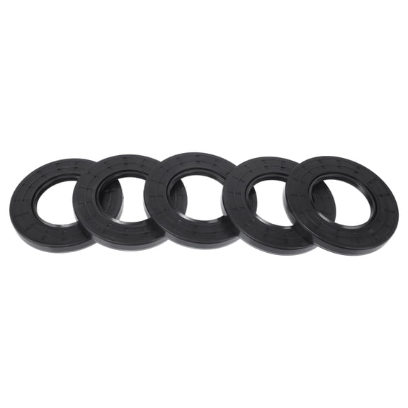 Unique Bargains Universal Oil Seal TC Double Lip w Steel Spring Seal Ring Rotary Shaft Seal 50x90x10mm High Pressure NBR Rubber Black 5 Pcs