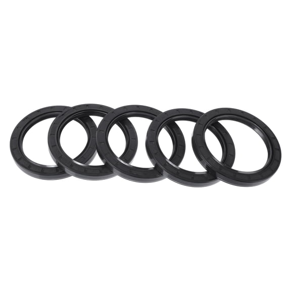 Unique Bargains Universal Oil Seal TC Double Lip w Steel Spring Seal Ring Rotary Shaft Seal 68x90x10mm High Pressure NBR Rubber Black 5 Pcs