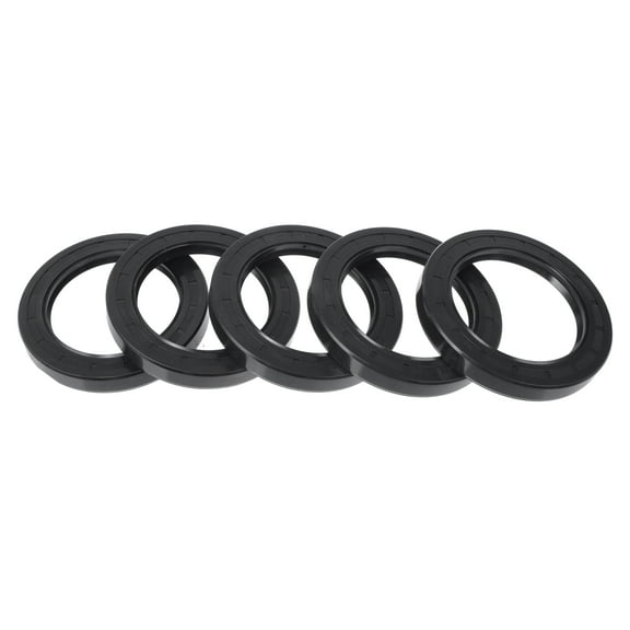 Unique Bargains Universal Oil Seal TC Double Lip w Steel Spring Seal Ring Rotary Shaft Seal 70x100x13mm High Pressure NBR Rubber Black 5 Pcs