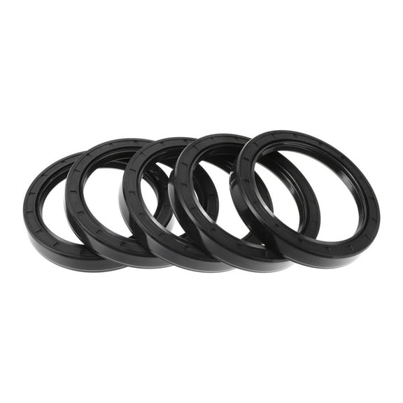 Unique Bargains Universal Oil Seal TC Double Lip w Steel Spring Seal Ring Rotary Shaft Seal 70x90x13mm High Pressure Nitrile Rubber Black 5 Pcs