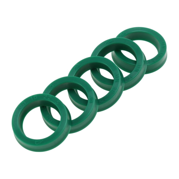 Unique Bargains Universal Oil Seal UN Lip Seal Ring Rotary Shaft Seal 16x22x5mm High Pressure TPU Green 5 Pcs