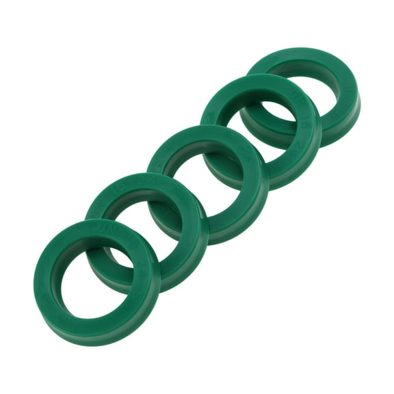 Unique Bargains Universal Oil Seal UN Lip Seal Ring Rotary Shaft Seal 16x24x5mm High Pressure TPU Green 5 Pcs