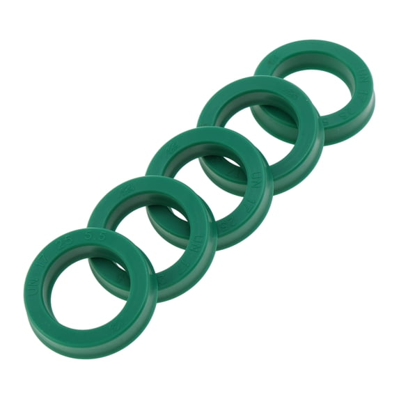 Unique Bargains Universal Oil Seal UN Lip Seal Ring Rotary Shaft Seal 17x25x5.5mm High Pressure TPU Green 5 Pcs