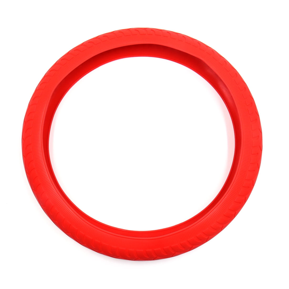 Unique Bargains Universal Red Silicone Anti-Slip Steering Wheel Cover Protector for Car Vehicle