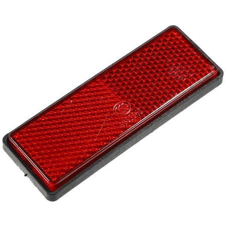 Unique Bargains Universal Reflector 88x32mm for Motorcycle Scooter Bicycle Safety Spoke Reflective with Screw Red
