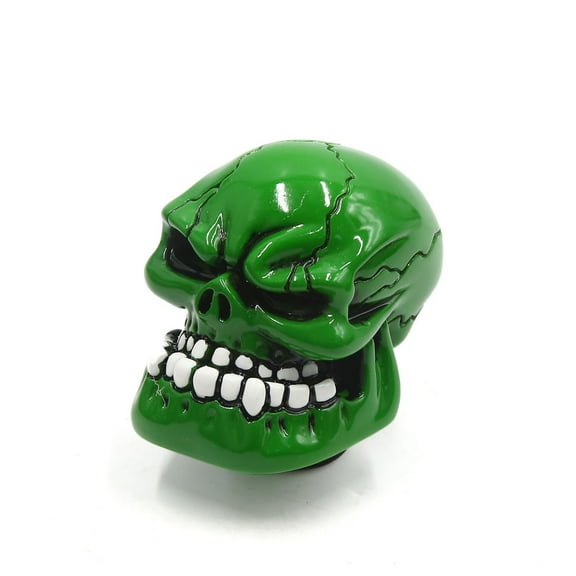 Unique Bargains Universal Skull Head Style Car Manual Stick Gear Shift Knob Lever Shifter Green