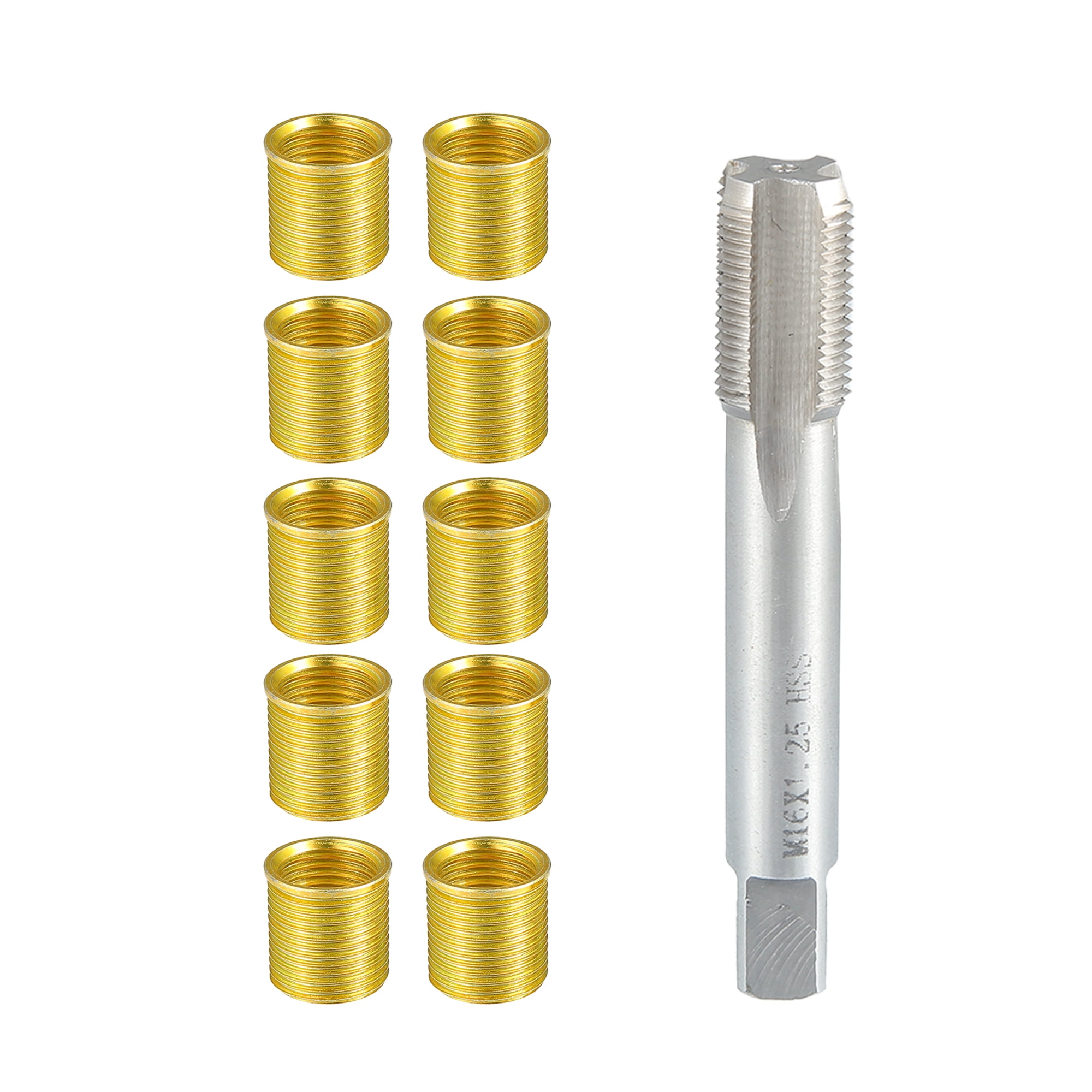 Unique Bargains Universal Spark Plug Thread Repair Tools M14x1.25 Inserts M16x1.25 Tap Set
