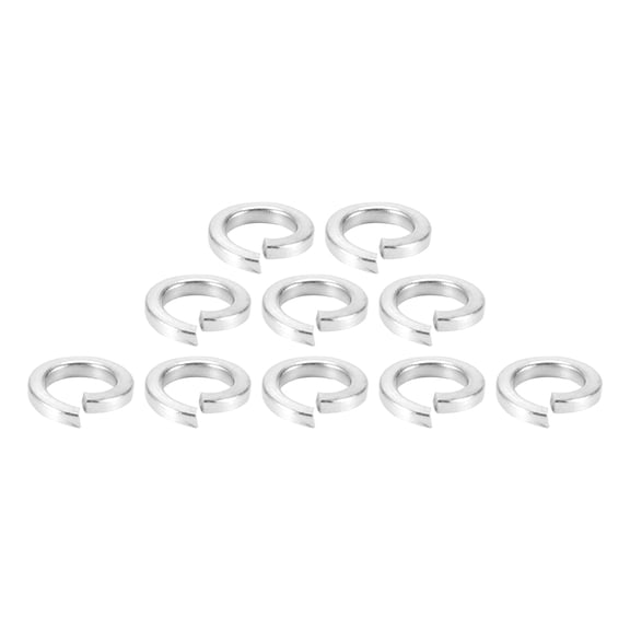 Unique Bargains Universal Spring Lock Washer Split Lock Washer for M2 Screws 2.3mm ID 2.7mm OD 0.6mm Thickness Durable Stainless Steel Silver Tone 10 Pcs
