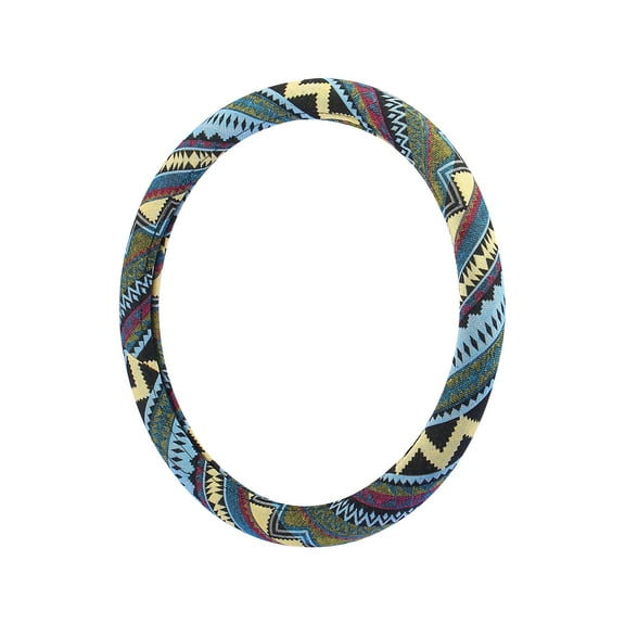 Unique Bargains Universal Steering Wheel Cover for Cars Trucks SUV Multicolor Printing Pattern 36 cm