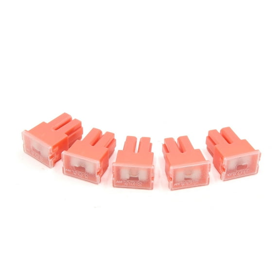 Unique Bargains Universal Vehicle Car 30A 32V PAL Female Plug J Case Low Profile Fuses Pink 5pcs