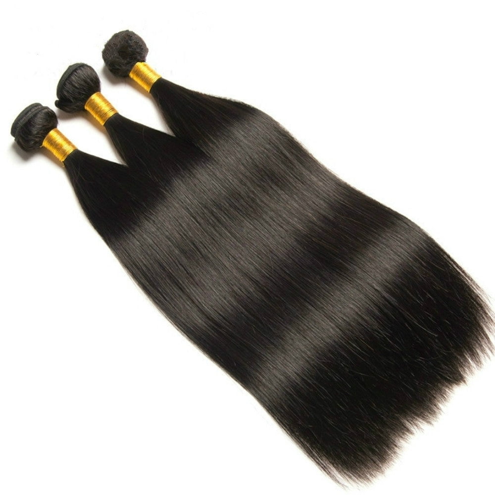 Unique Bargains Unprocessed Brazilian 3 Bundles Straight 100% Human Hair 26"28"30"