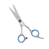 Unique Bargains Upgrade Straight Scissors for Long Short Thick Hard Soft Hair for Men Women with Blue Gasket Ring