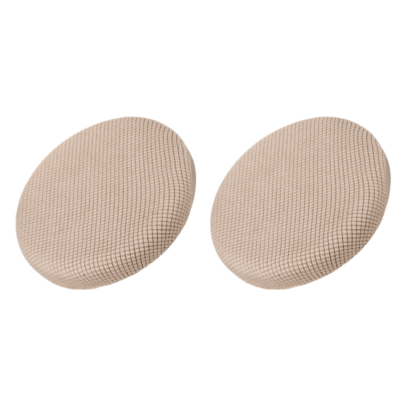 Unique Bargains Upgraded Round Bar Stool Covers for Chairs and Stools with Elastic Khaki