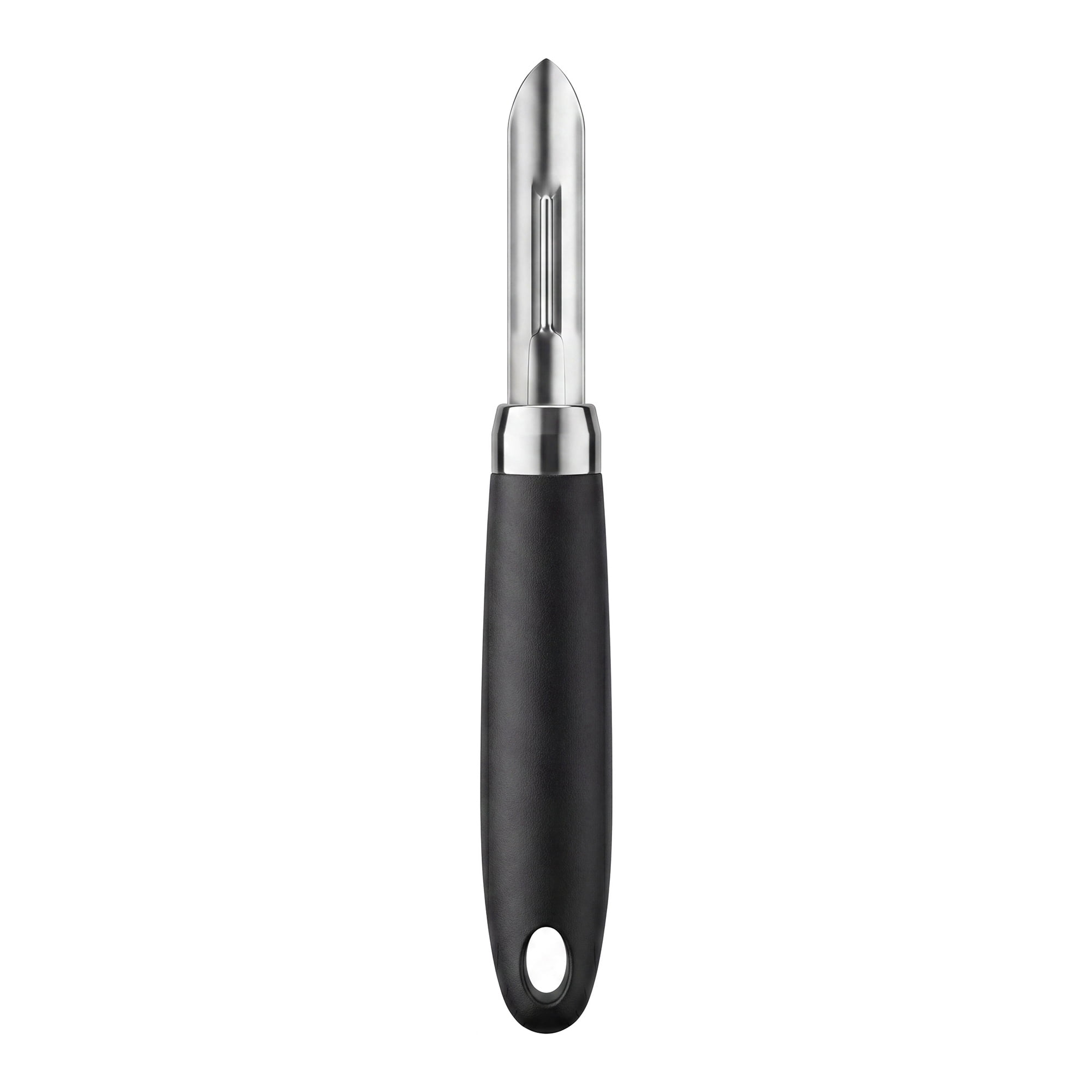 Unique Bargains Useful Stainless Steel Peeler with Ergonomic Handle Black-Peelers 7.9x1 in