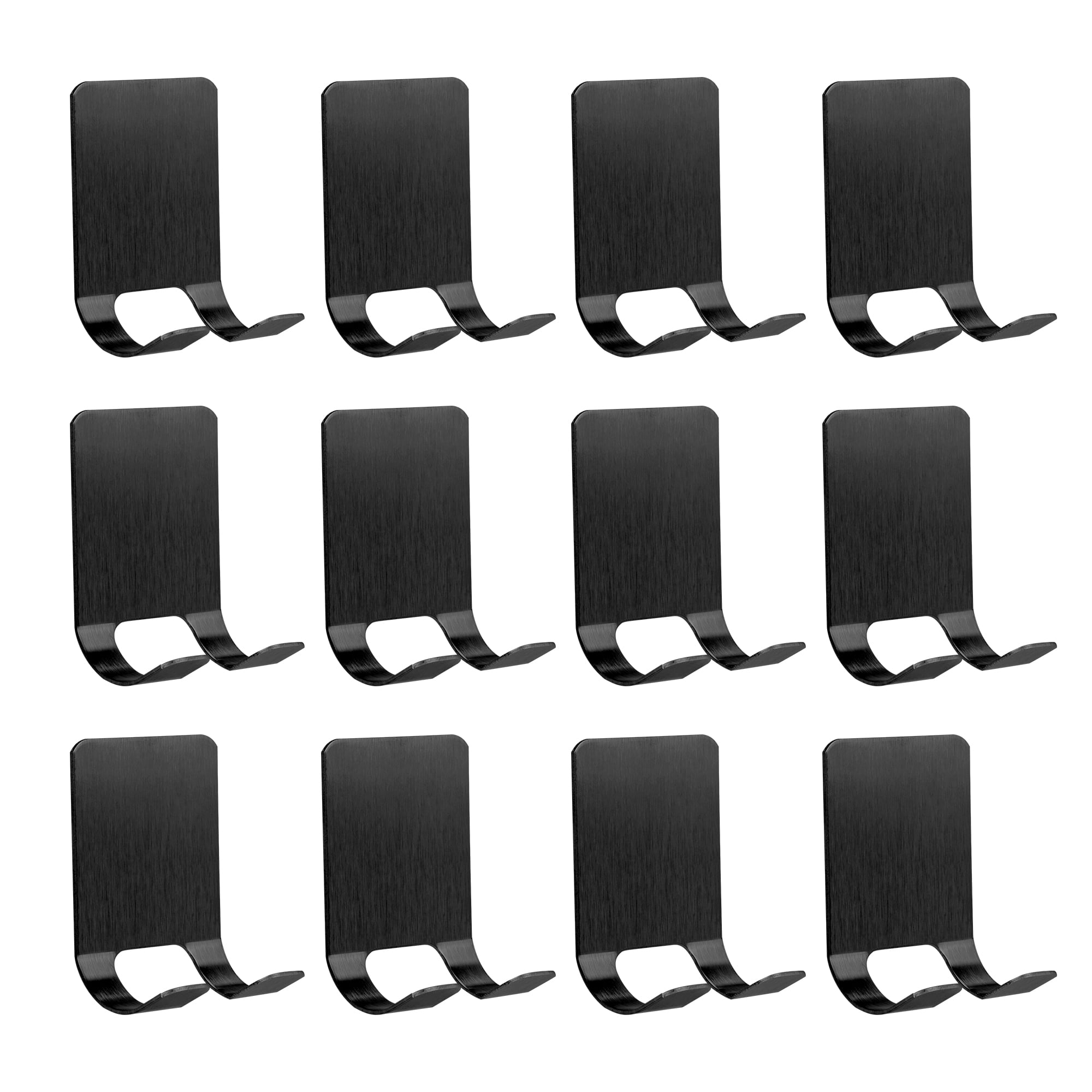 Unique Bargains Utility Hooks 12Pcs Durable Wall Hooks for Garage Organization Black