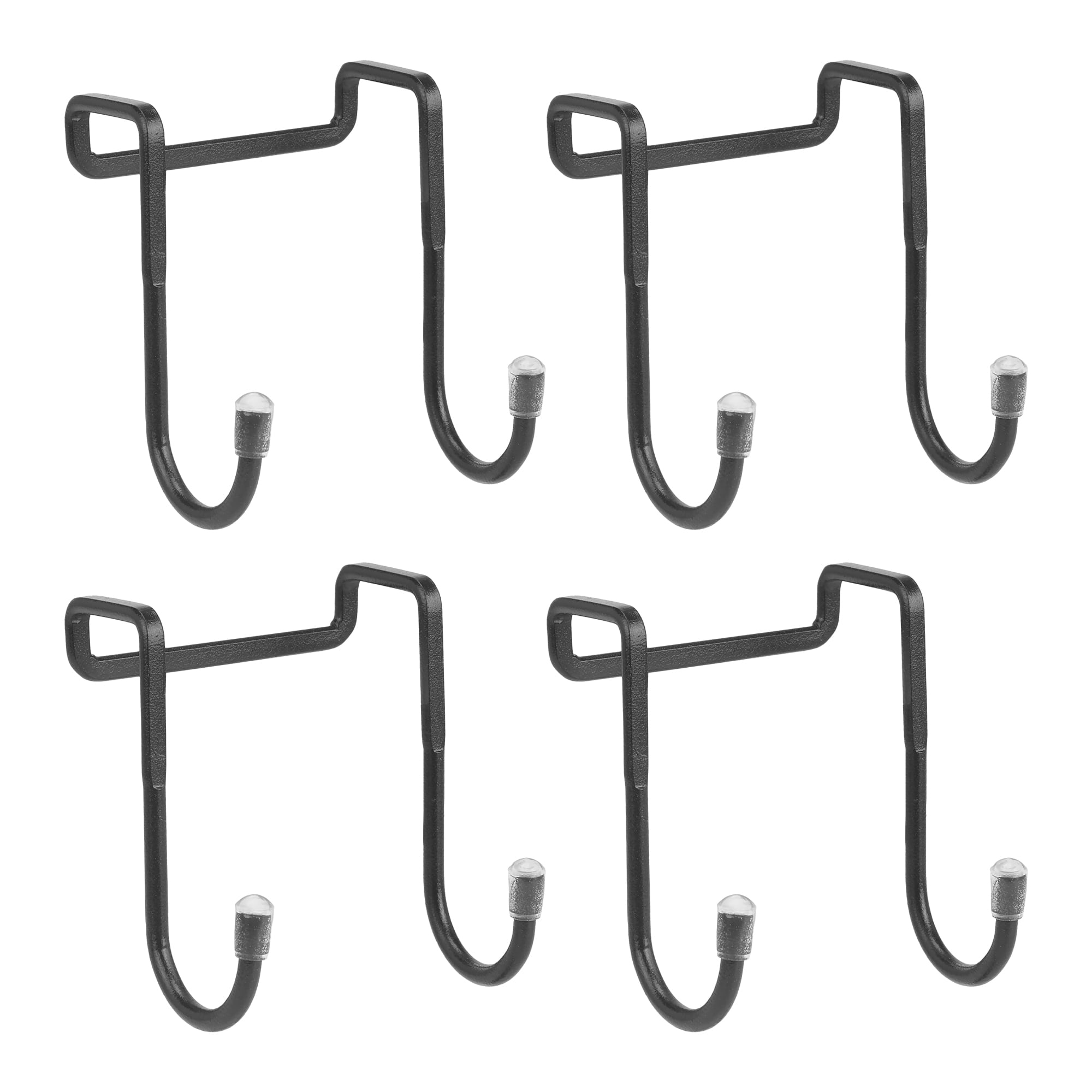 Unique Bargains Utility Hooks 4Pcs Metal Durable Hooks for Organization Black1