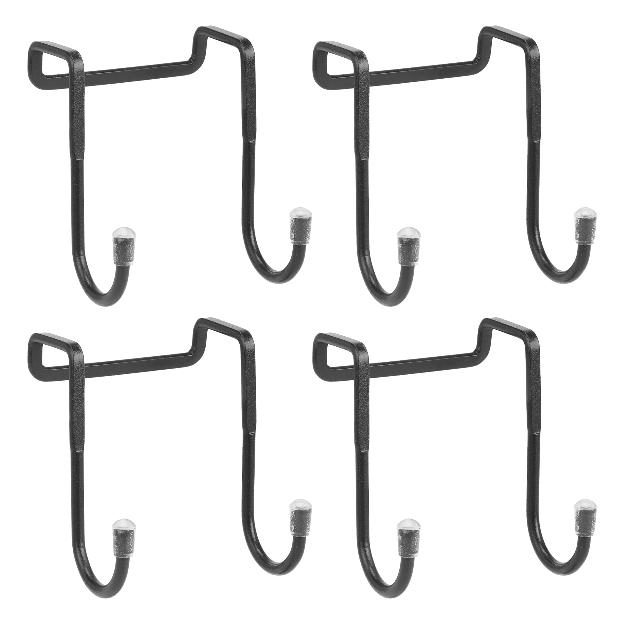 Unique Bargains Utility Hooks 4Pcs Metal Durable Hooks for Organization Black