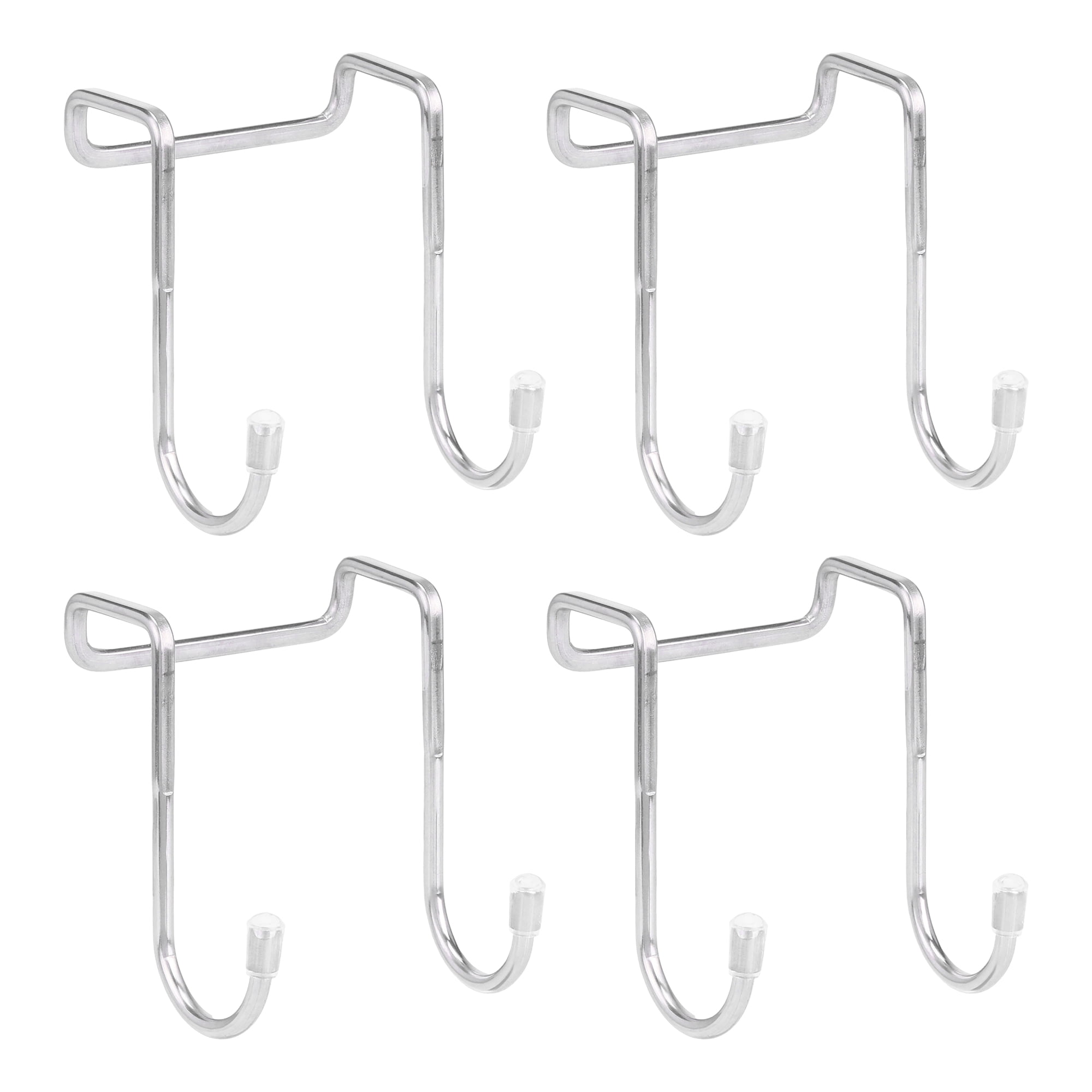 Unique Bargains Utility Hooks 4Pcs Metal Durable Hooks for Organization Light Silver