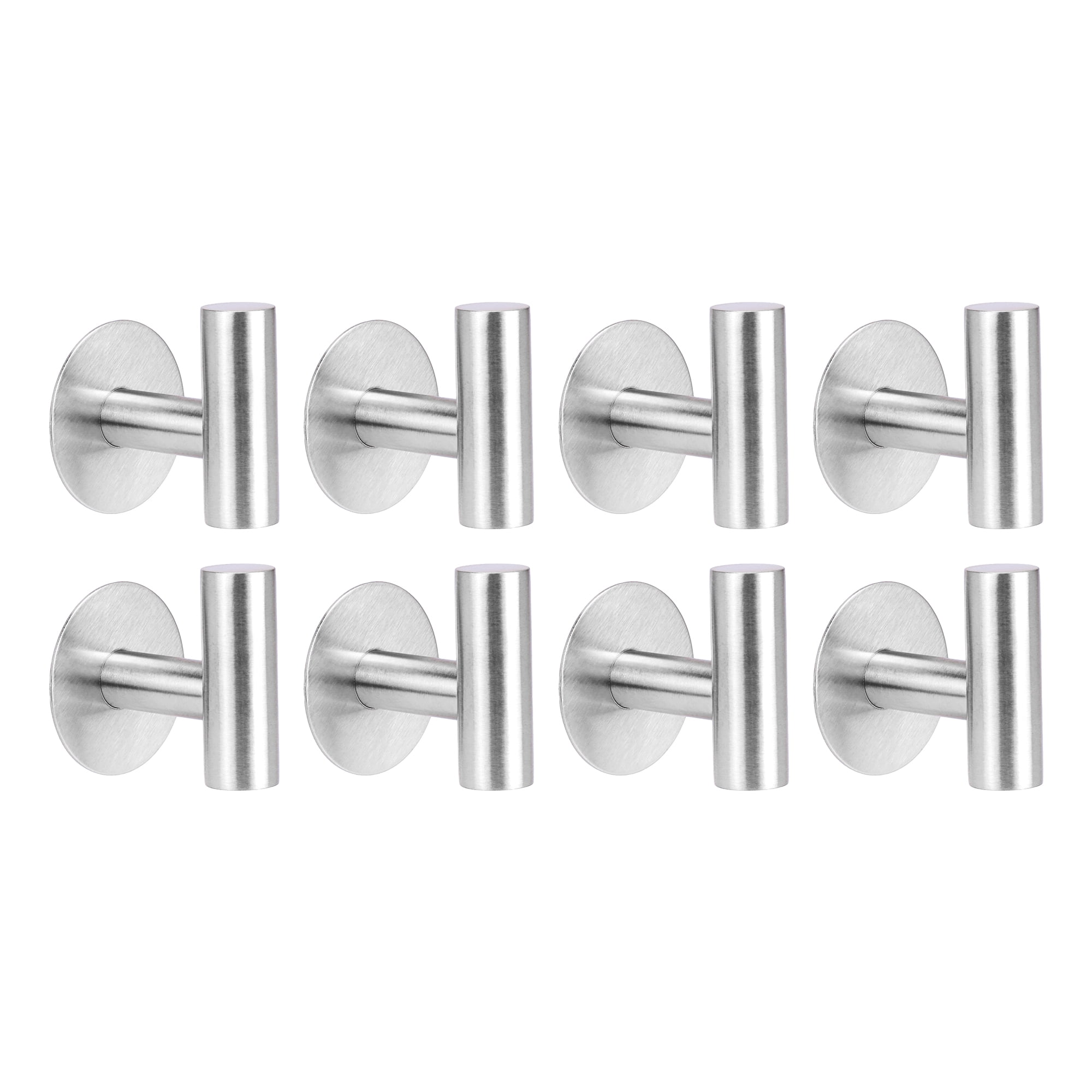 Unique Bargains Utility Hooks 8Pcs Metal Durable Wall Hooks for Household Black
