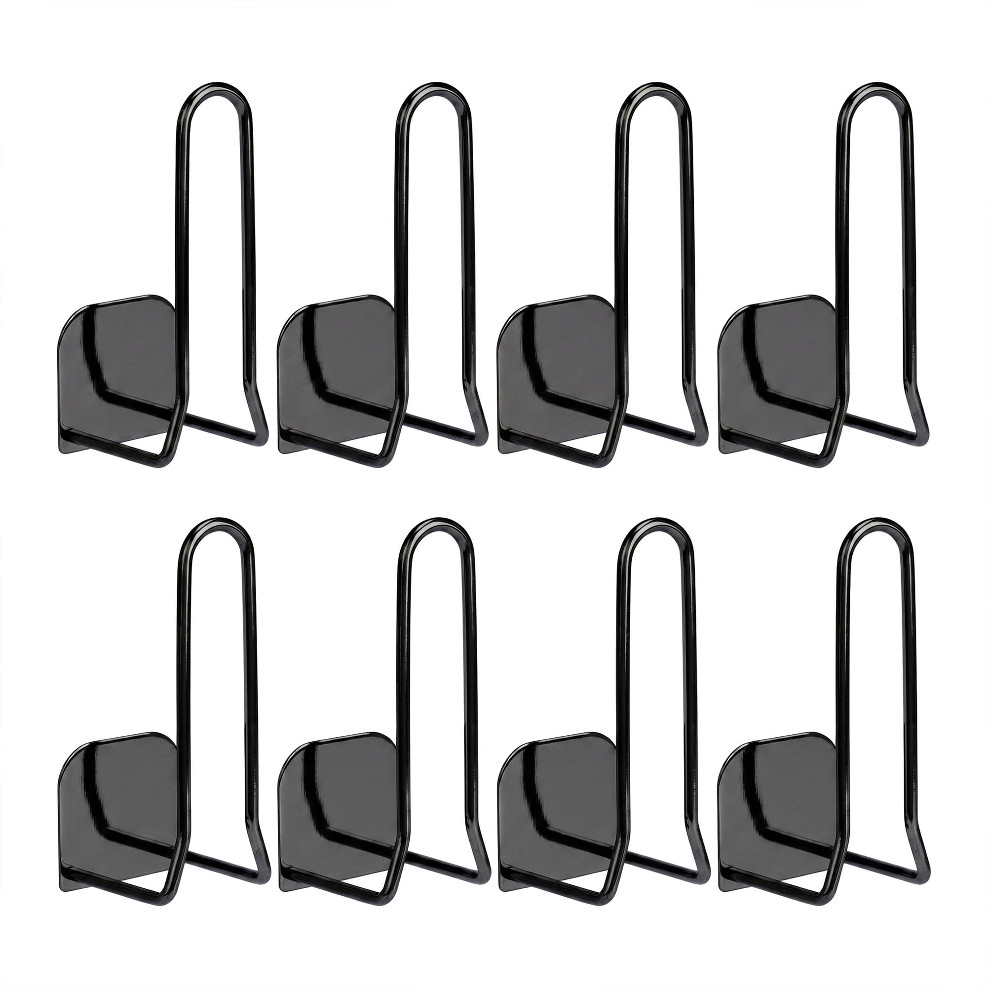 Unique Bargains Utility Hooks 8Pcs Metal Durable Wall Hooks for Kitchen Black1
