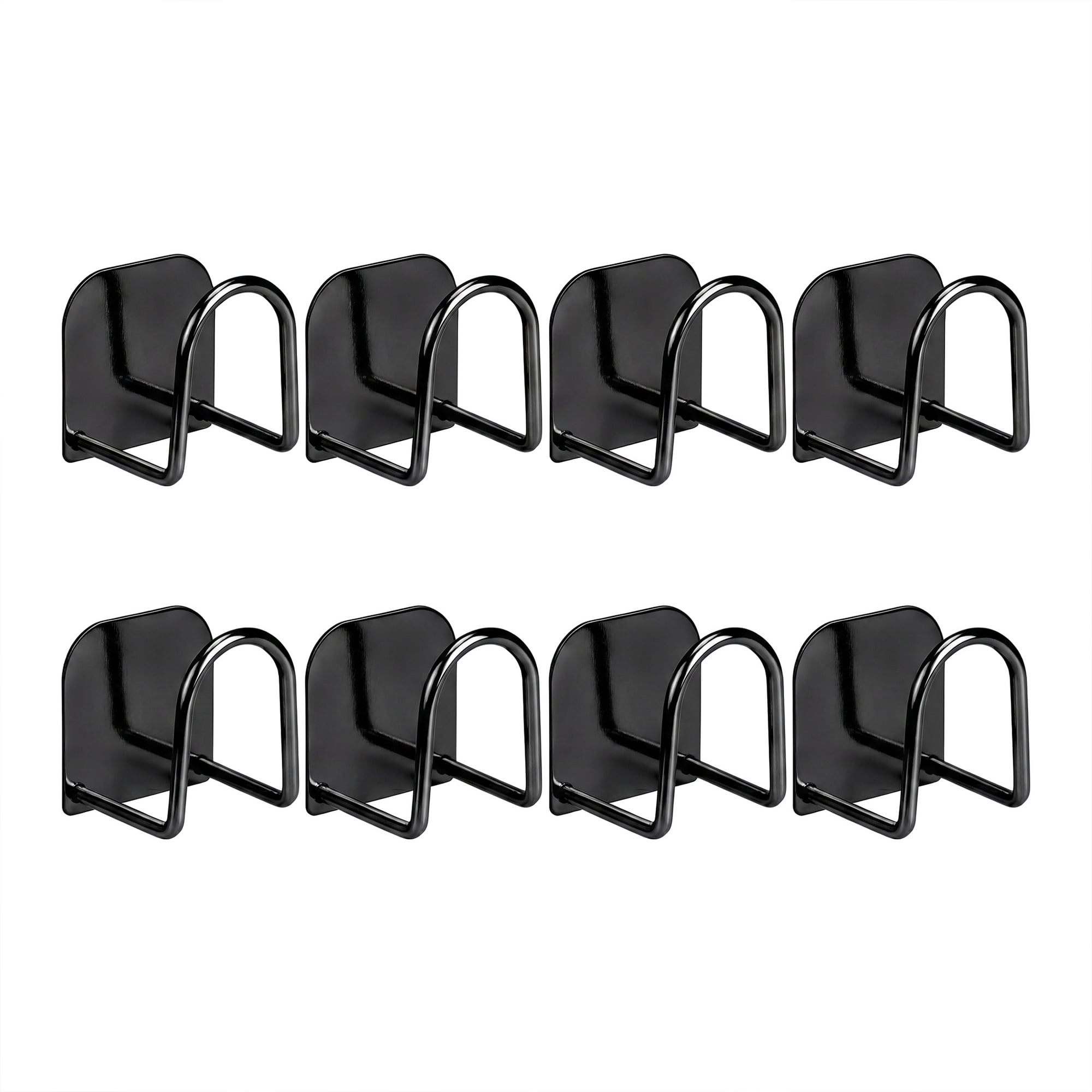 Unique Bargains Utility Hooks 8Pcs Metal Durable Wall Hooks for Kitchen Black2