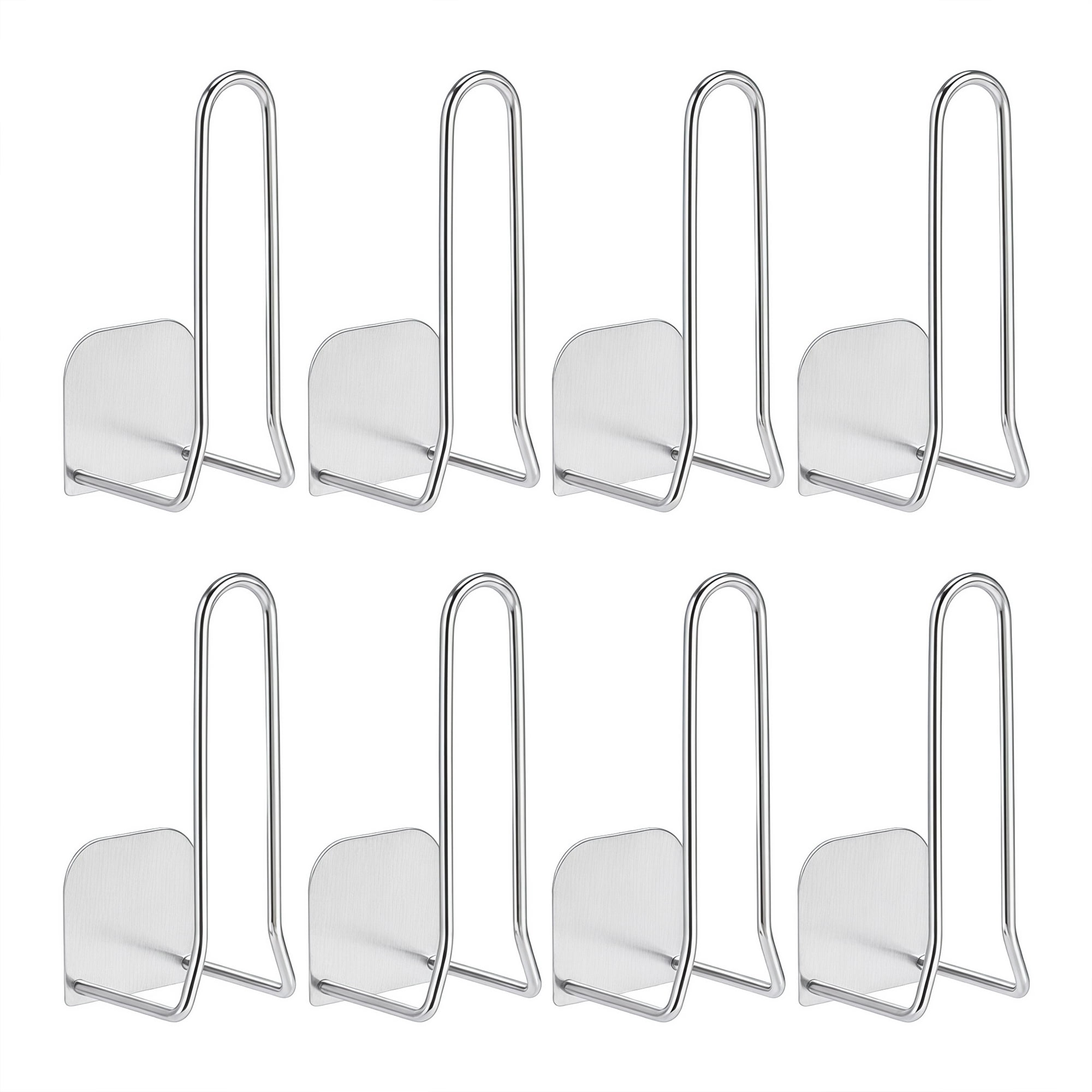 Unique Bargains Utility Hooks 8Pcs Metal Durable Wall Hooks for Kitchen Silver2