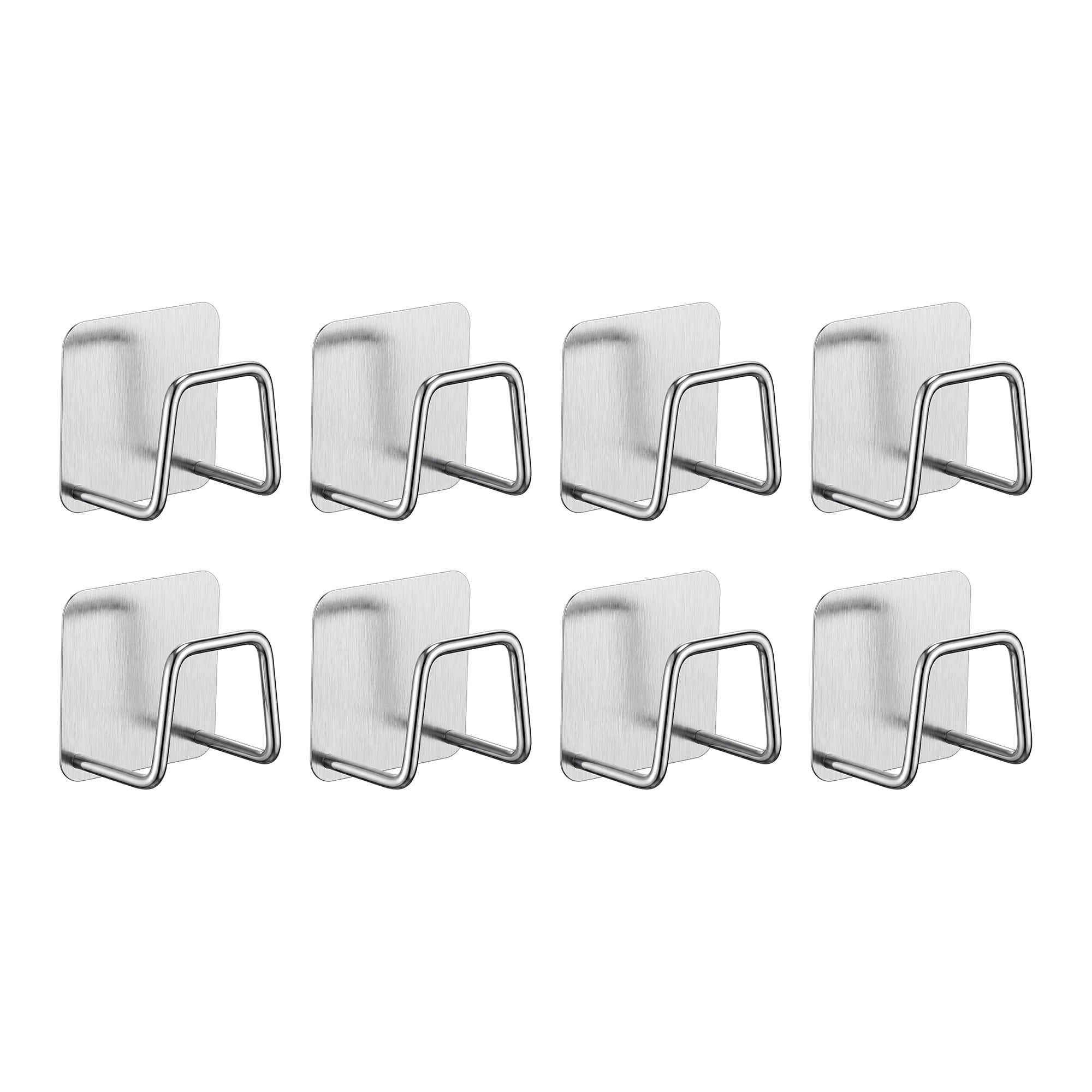 Unique Bargains Utility Hooks 8Pcs Metal Durable Wall Hooks for Kitchen Silver