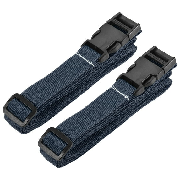 Unique Bargains Utility Strap with Buckle Adjustable Belt for Bag Luggage Packing Navy Blue
